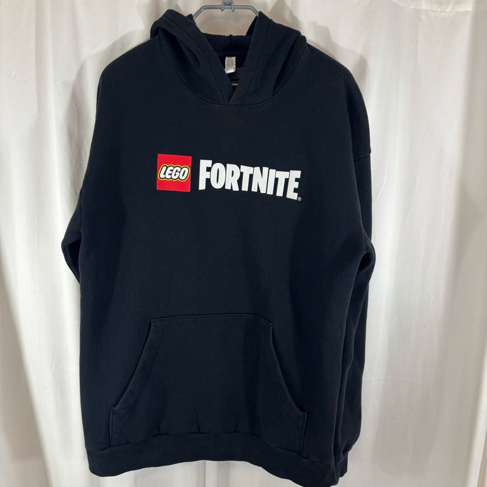 Men's or Unisex Black LEGO Fortnite Hoodie, Size Medium